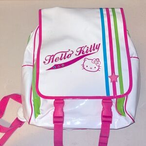 RARE PVC WHITE HELLO KITTY LARGE SPORTY BACKPACK LAS VEGAS